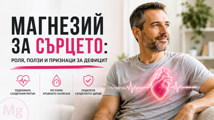 Магнезий за сърцето: роля, ползи и признаци за дефицит