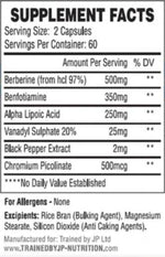 Заредете изображението в програмата за преглед на галерия, Trained by JP In-Sure | with Berberine and Benfotiamine - 120 caps

