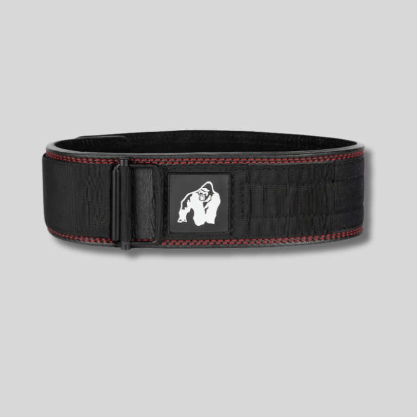 Премиум кожен колан с велкро закопчаване Gorilla Wear 4 Inch Premium Leather Lifting Belt – Black