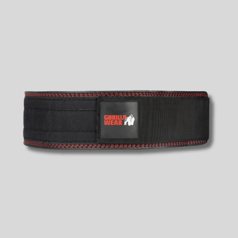 Премиум кожен колан с велкро закопчаване Gorilla Wear 4 Inch Premium Leather Lifting Belt – Black