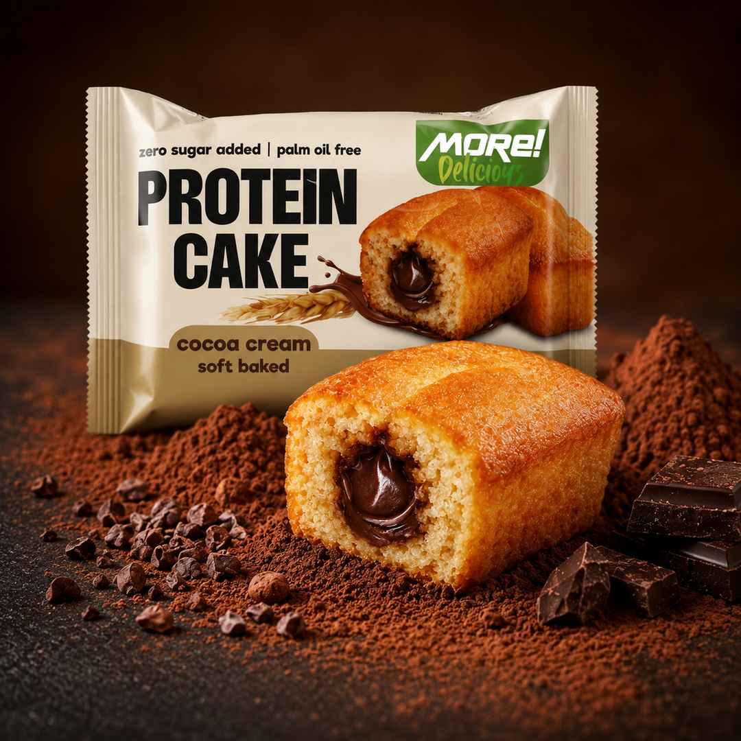 Протеинов кейк без захар какао 40 г - MORE Delicious Protein Cake