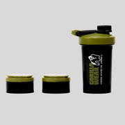 Шейкър с кутии за хапчета и пудри Shaker 2 GO – Black/Army Green