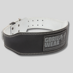 Заредете изображението в програмата за преглед на галерия, Кожен колан 4 Inch Padded Leather Belt – Black/Gray
