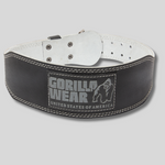 Заредете изображението в програмата за преглед на галерия, Кожен колан 4 Inch Padded Leather Belt – Black/Gray
