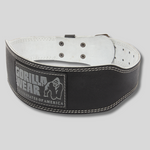 Заредете изображението в програмата за преглед на галерия, Кожен колан 4 Inch Padded Leather Belt – Black/Gray
