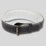 Заредете изображението в програмата за преглед на галерия, Кожен колан 4 Inch Padded Leather Belt – Black/Gray
