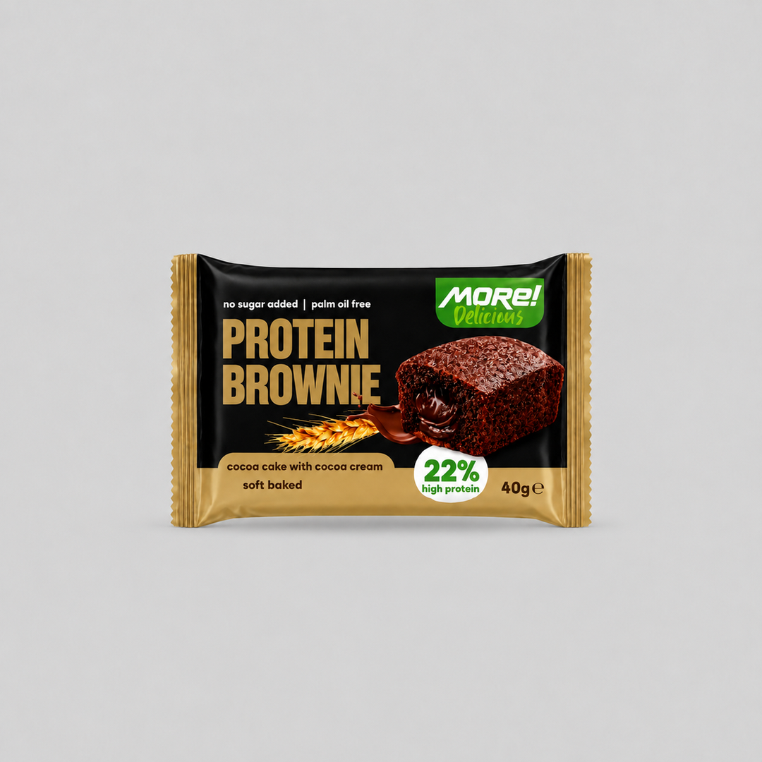 Протеиново брауни без захар 40 г - MORE Delicious Protein Brownie