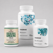 Протокол Памет & Концентрация — Ниво 3 (ADVANCED) с Thorne Memoractiv, Double Wood Korean Panax Ginseng 1000 mg и Thorne Basic B Complex за памет, концентрация, учене и умствена яснота
