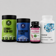 Протокол Анти-Стрес - Ниво 3 (ADVANCED) с GO FITNESS Ashwa+ KSM-66, GO FITNESS Magnesium Citrate, Cvetita Herbal Valerian Extract и Thorne Emotion Balance Support за спокойствие, устойчивост към стрес и емоционален баланс