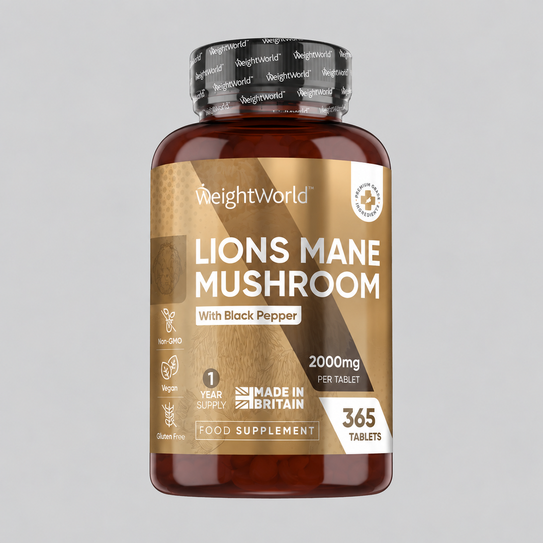 WeightWorld Лъвска Грива с Черен Пипер | Lion's Mane Mushroom – 365 таблетки