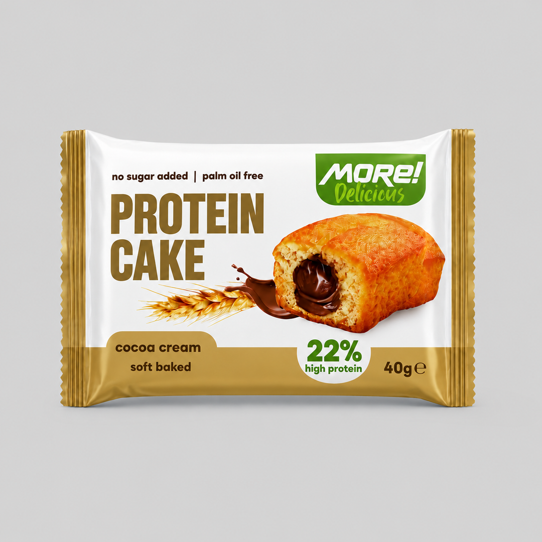Протеинов кейк без захар какао 40 г – MORE Delicious Protein Cake