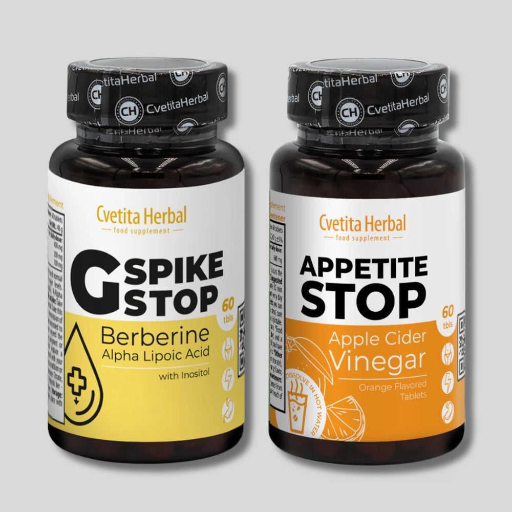 Cvetita Herbal G Spike Stop + Appetite Stop "Портокал" (2 x 60 табл.) - GetMorePower.bg