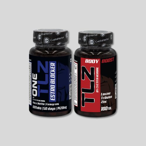 Cvetita Herbal TLZ  Трибулус, Левзея, Цинк (100 табл.) + TLZ  Естро Блокър – Коприва, Сминдух, Мака (100 табл.) - GetMorePower.bg