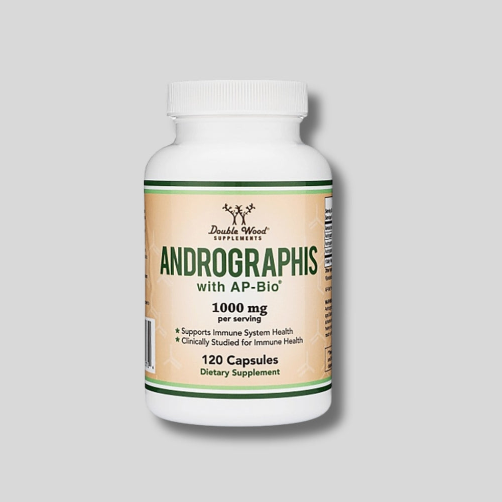 Double Wood - Andrographis with AP-Bio® – Подкрепа за Имунната Система и Организма - 300 mg, 120 капсули за 2 месеца прием - GetMorePower.bg