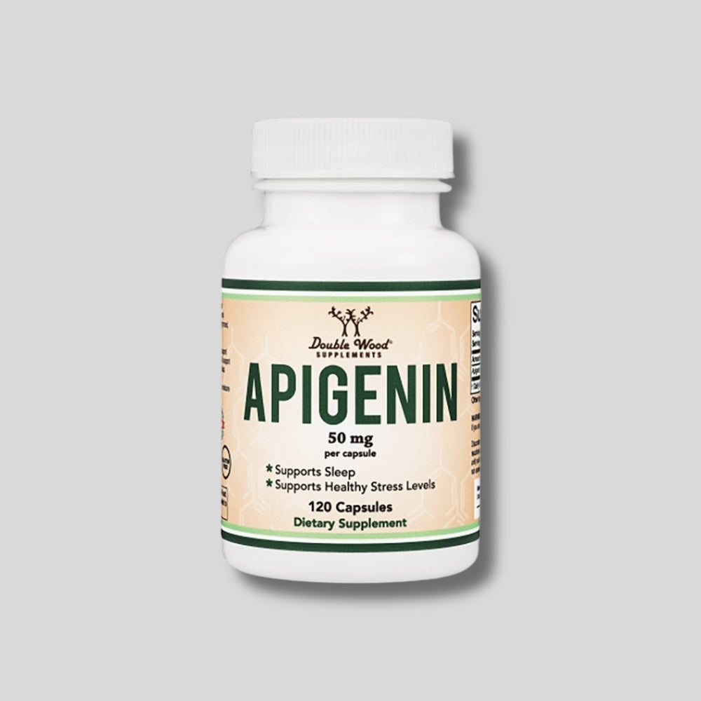 Double Wood -Apigenin 50 mg / Апигенин – при безсъние и нервност Антиоксидант 50 mg, 120 капсули за 4 месеца прием - GetMorePower.bg