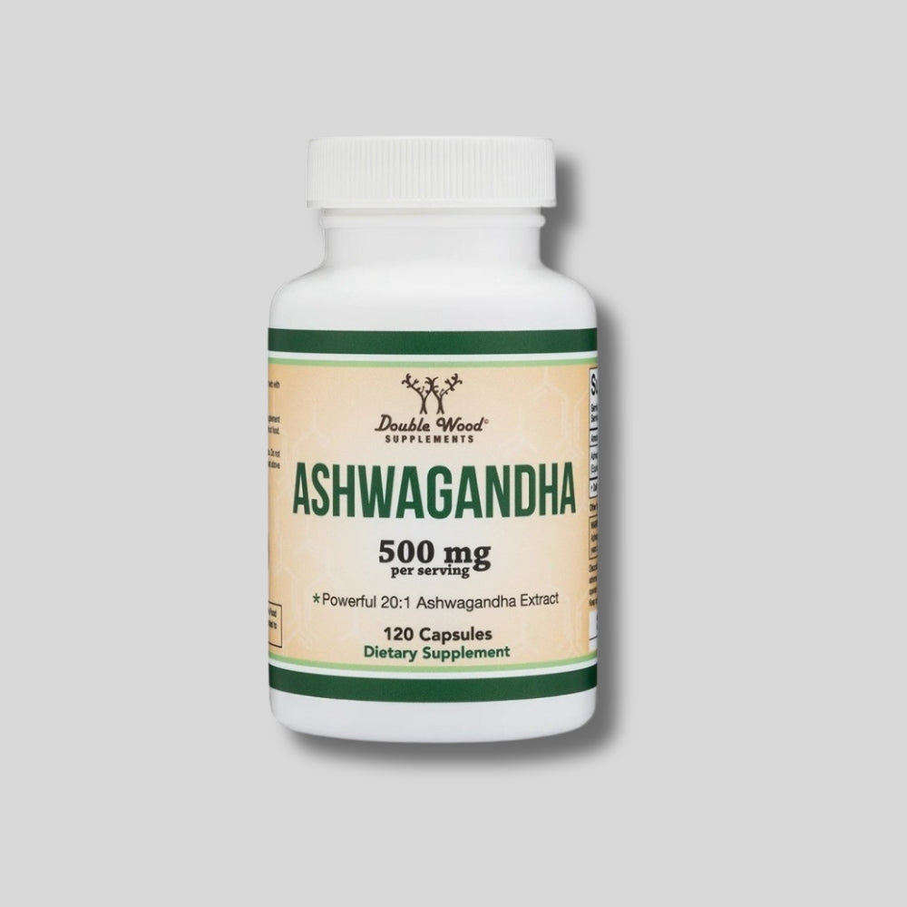 Double Wood - Ashwagandha /  Ашваганда  – Устойчивост на Стрес, Спокойствие и Добро Настроение - 250 mg, 120 капсули за 2 или 4 месеца прием - GetMorePower.bg