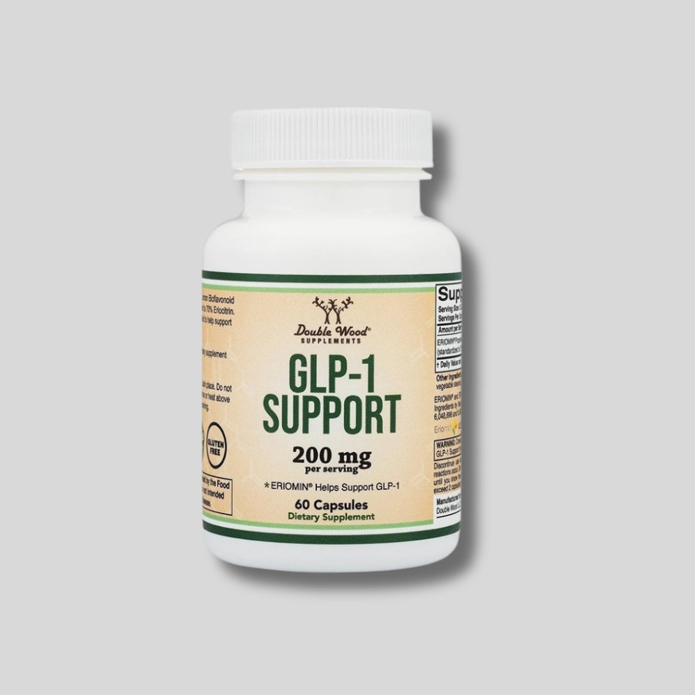 Double Wood - GLP-1 Support ERIOMIN® – Контрол на Апетита и Кръвната Захар - 200 mg, 60 капсули - GetMorePower.bg