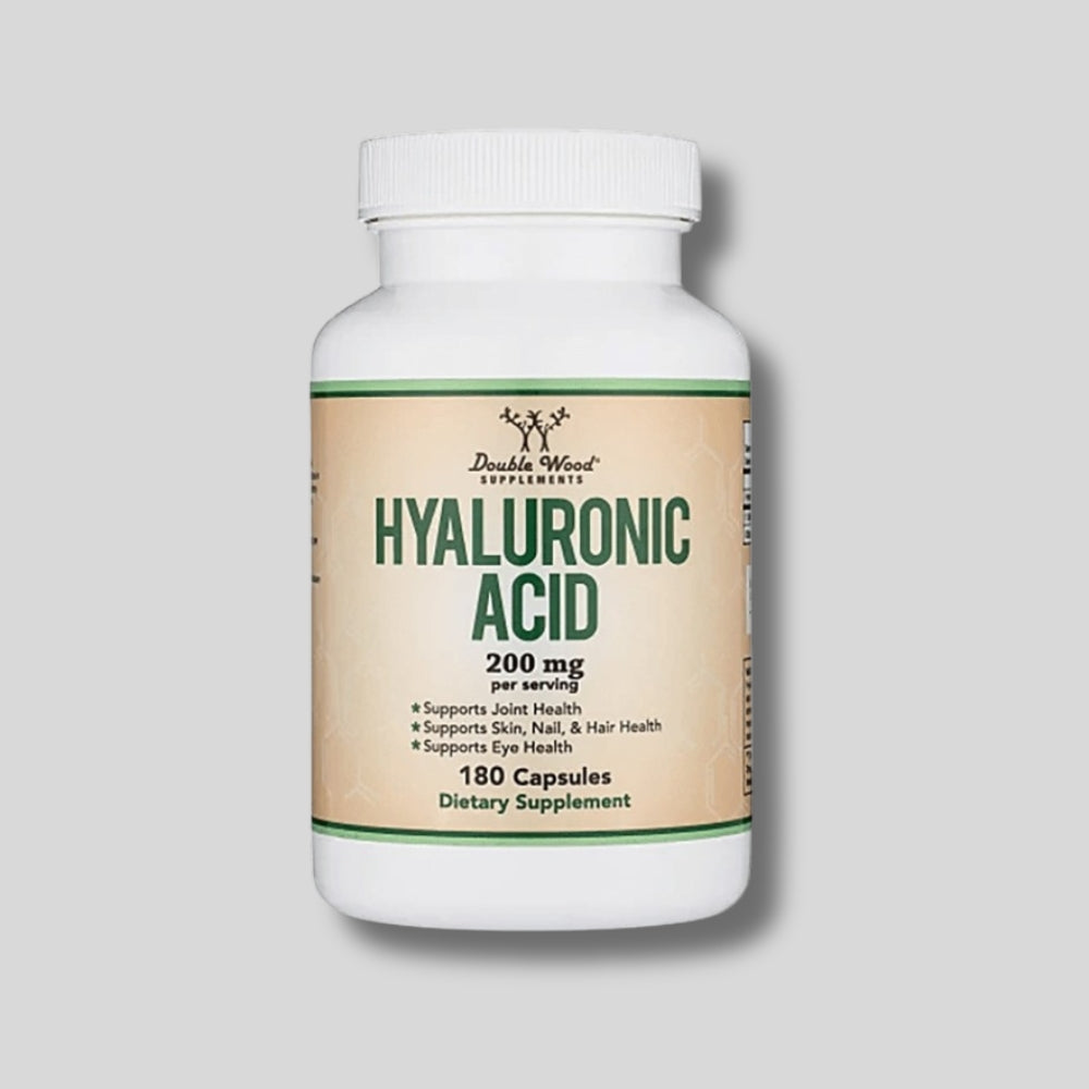 Double Wood - Hyaluronic Acid – Хиалуронова Киселина за Кожа, Стави и Хидратация - 100 mg, 180 капсули за 3 месеца прием - GetMorePower.bg