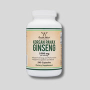 Double Wood - Korean Panax Ginseng – Корейски Женшен за Енергия, Фокус и Издръжливост - 1000 mg, 240 капсули за 4 месеца прием - GetMorePower.bg