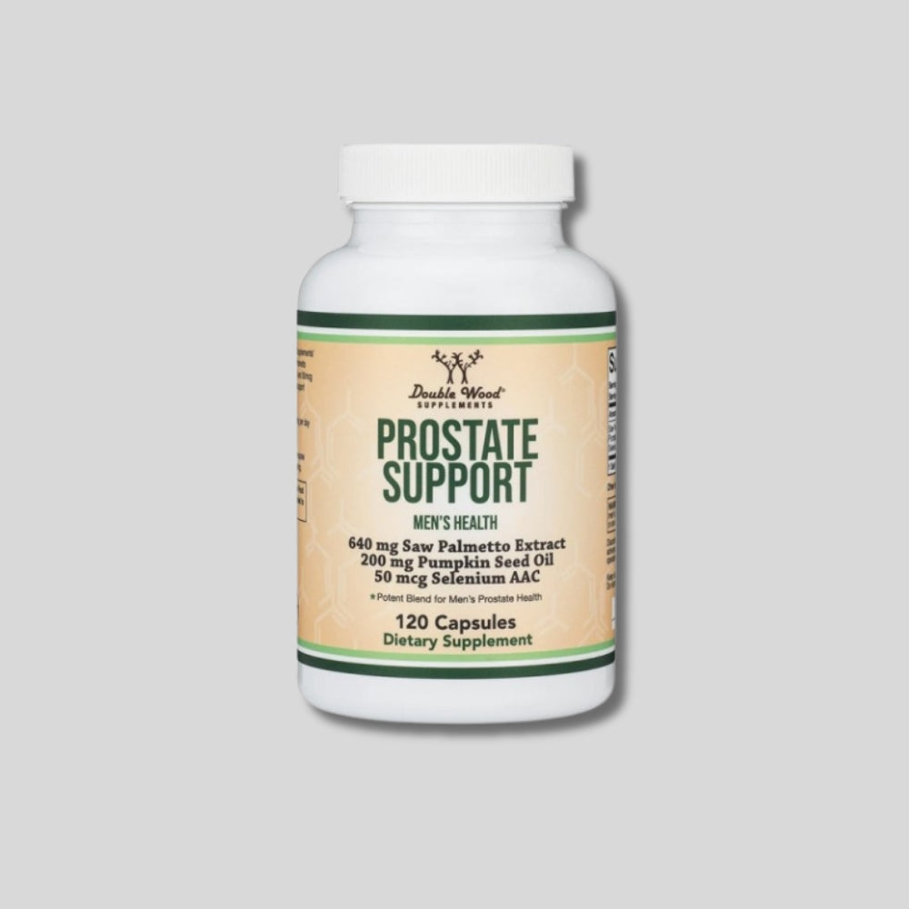 Double Wood - Prostate Support Men’s Health / Масло от тиквено семе, сао палмето и селен За здравето на простатата и нормалното уриниране 120 капсули за 2 месеца прием - GetMorePower.bg