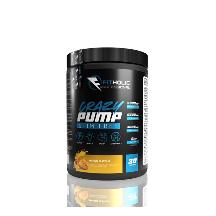 Fitholic Professional Crazy Pump Stim FREE 570 г Манго - GetMorePower.bg