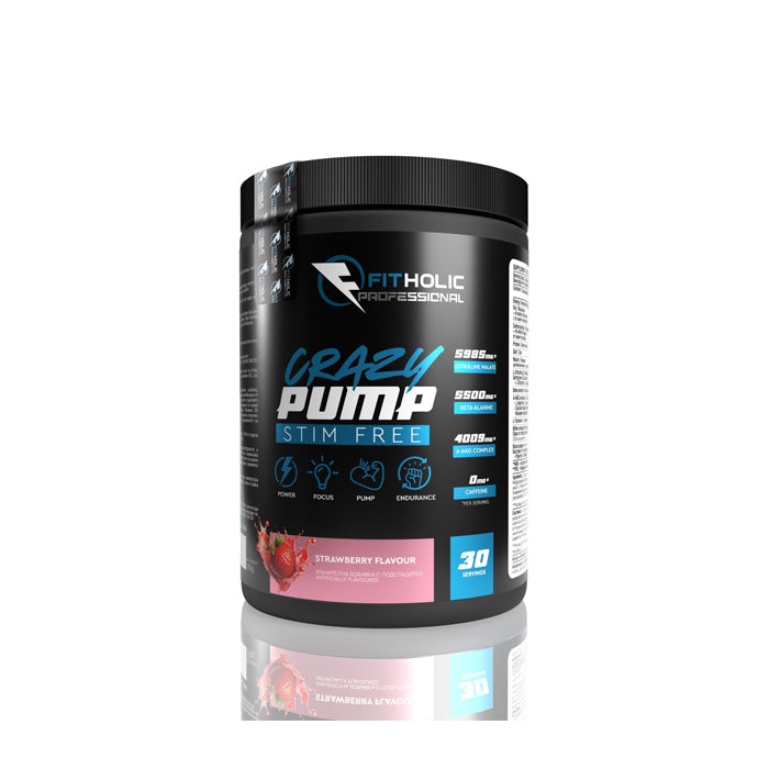 Fitholic Professional Crazy Pump Stim FREE 570 г Ягода - GetMorePower.bg
