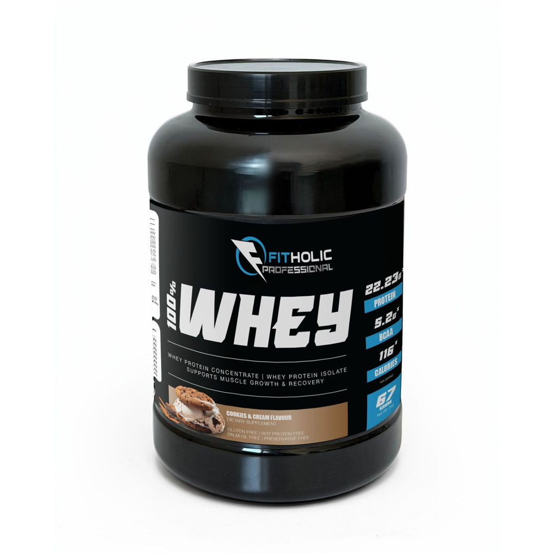 Fitholic Professional 100% Whey Protein Blend Бисквити с крем 2000 г - GetMorePower.bg