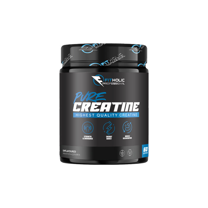 Fitholic Professional Pure Creatine 300 г – 100% креатин монохидрат, 60 дози, опаковка без вкус