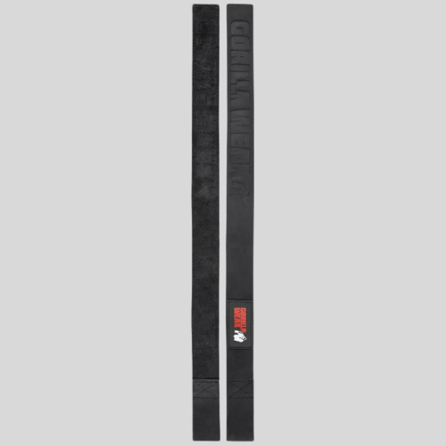 GORILLA WEAR Фитили 100% кожа Leather Lifting Straps – Black - GetMorePower.bg