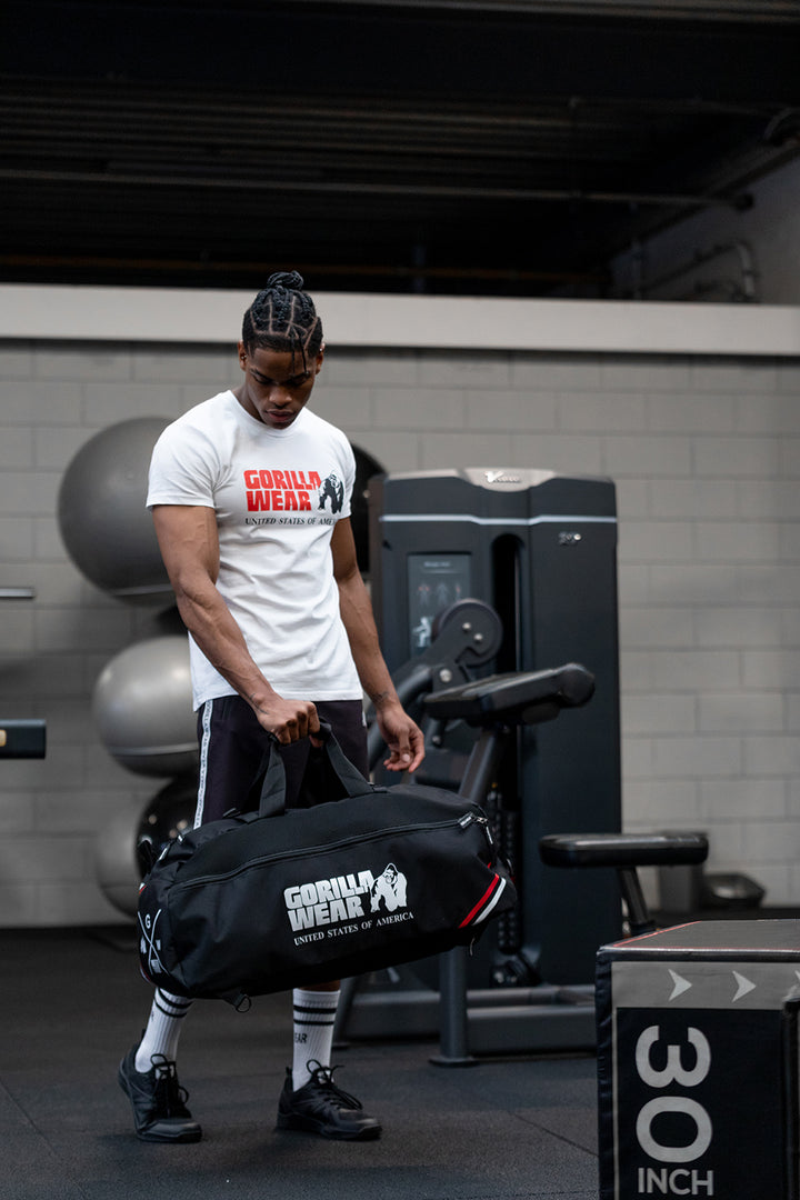 GORILLA WEAR 2 в 1 спортен сак и раница Norris Hybrid Gym Bag/Backpack – Black - GetMorePower.bg