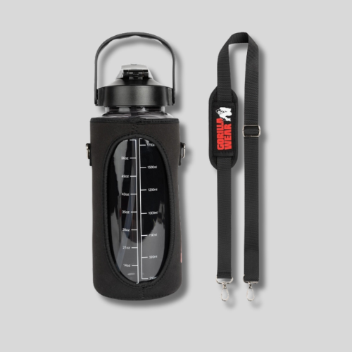 GORILLA WEAR Туба за вода с протектор 2L Water Bottle With Sleeve – Black - GetMorePower.bg