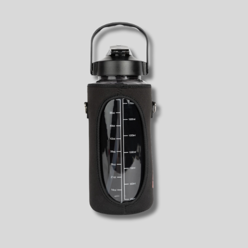 GORILLA WEAR Туба за вода с протектор 2L Water Bottle With Sleeve – Black - GetMorePower.bg