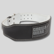 GORILLA WEAR Кожен колан 4 Inch Padded Leather Belt – Black/Gray - GetMorePower.bg