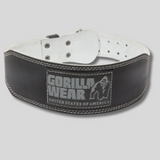 GORILLA WEAR Кожен колан 4 Inch Padded Leather Belt – Black/Gray - GetMorePower.bg