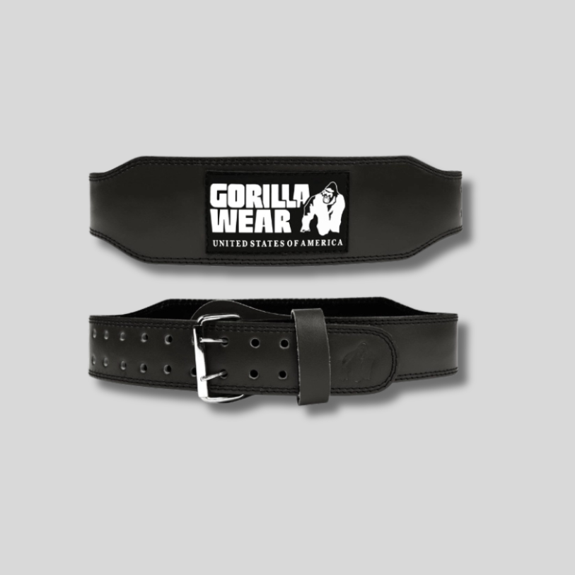 GORILLA WEAR Кожен колан 4 Inch Padded Leather Lifting Belt – Anthracite - GetMorePower.bg