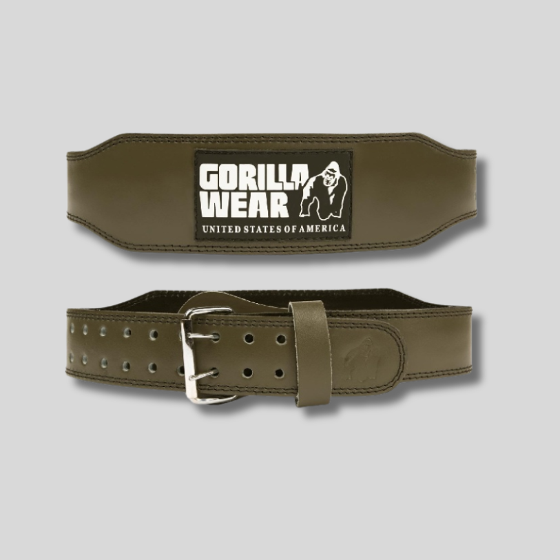 GORILLA WEAR Кожен колан 4 Inch Padded Leather Lifting Belt – Army Green - GetMorePower.bg