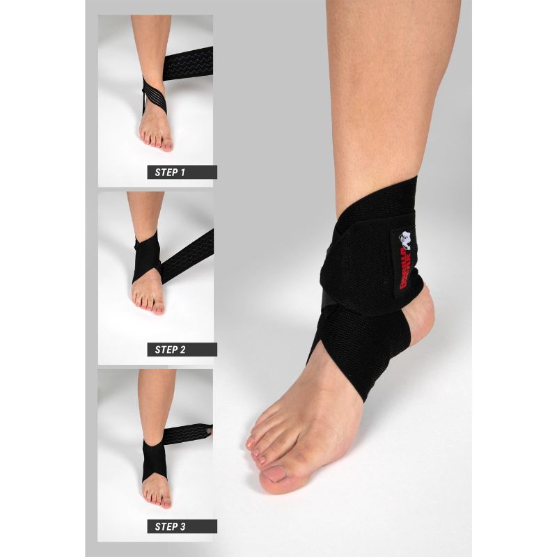 GORILLA WEAR Ластични бинтове за глезени Ankle Wraps – Black - GetMorePower.bg