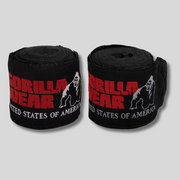 GORILLA WEAR Бинтове бокс Boxing Hand Wraps – Black – 2.5m-3m-4m - GetMorePower.bg