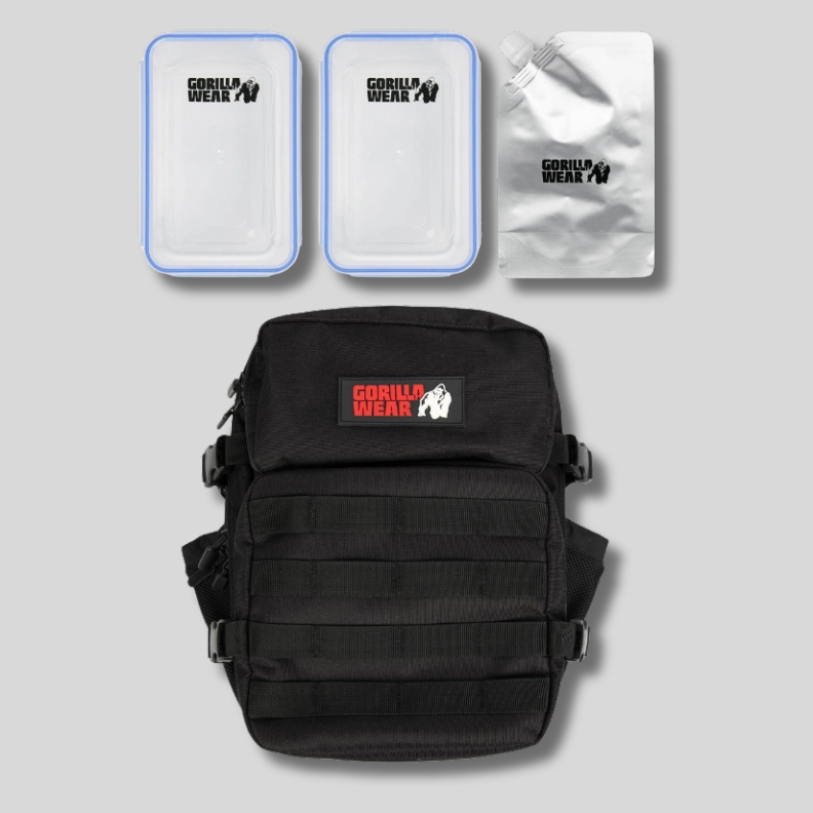 GORILLA WEAR Раница с кутии за храна и охладител Clyde Meal Prep Backpack – Black - GetMorePower.bg