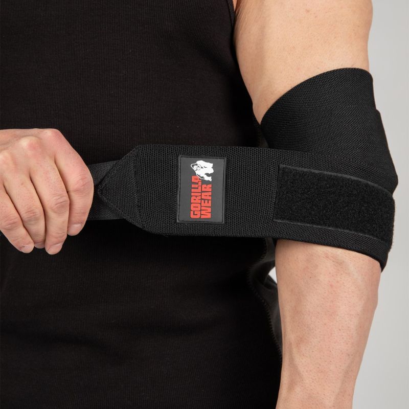 GORILLA WEAR Ластични бинтове за лакти Elbow Wraps – Black - GetMorePower.bg