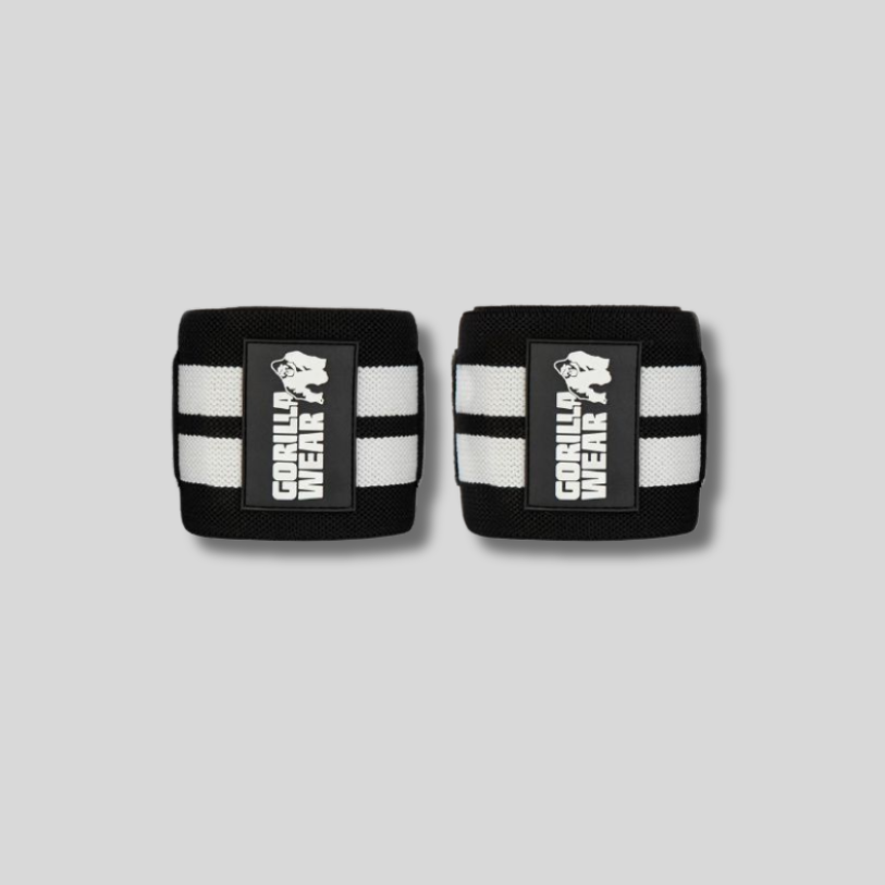 GORILLA WEAR Ластични бинтове за лакти Elbow Wraps – Black/White - GetMorePower.bg