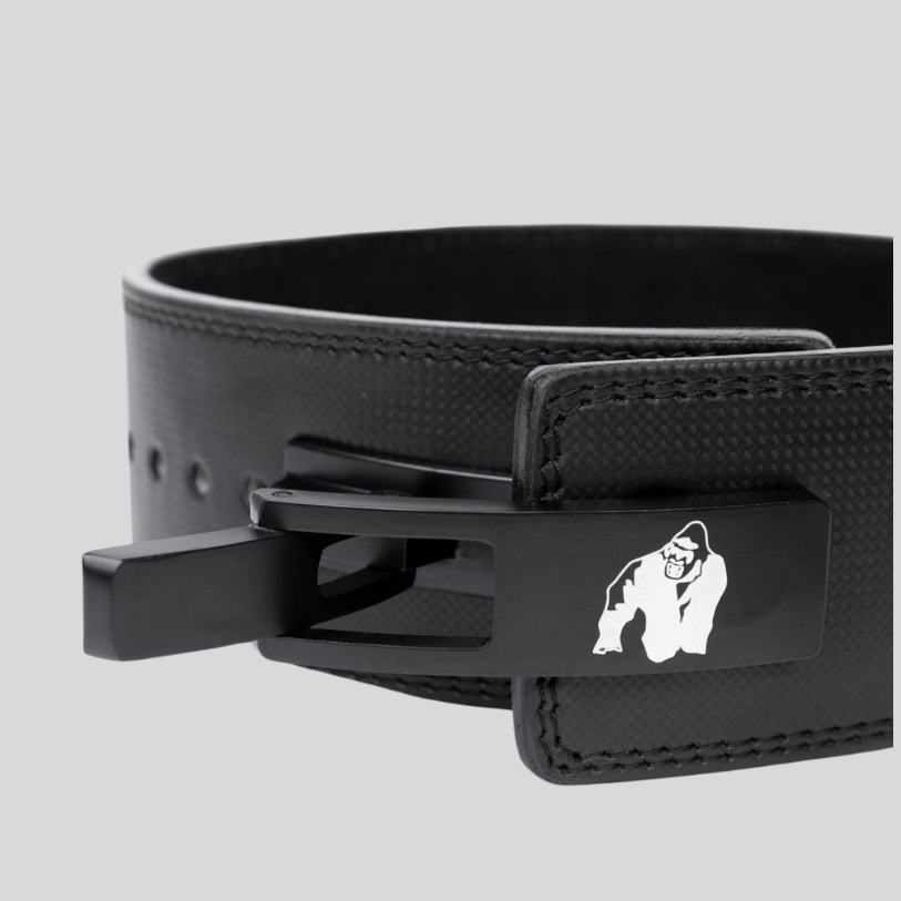GORILLA WEAR Трибойски кожен колан с карбоново покритие Gorilla Wear 4 Inch Carbon Leather Lever Belt – Black - GetMorePower.bg
