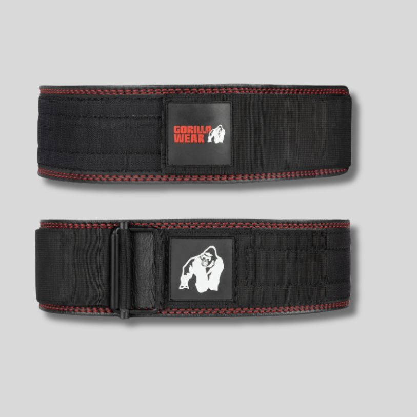 GORILLA WEAR Премиум кожен колан с велкро закопчаване Gorilla Wear 4 Inch Premium Leather Lifting Belt – Black - GetMorePower.bg