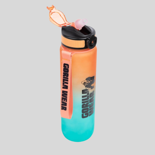 GORILLA WEAR Gradient Water Bottle 1000ML – Green/Orange - GetMorePower.bg