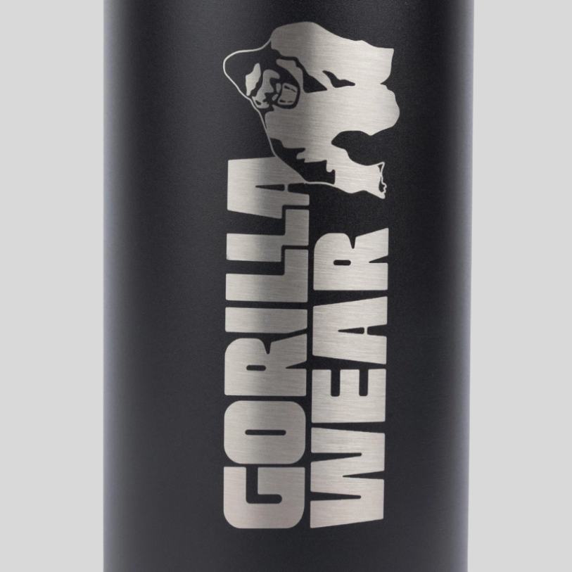 GORILLA WEAR Термос от неръждаема стомана Insulated Stainless Steel Water Bottle 1000ML – Black - GetMorePower.bg