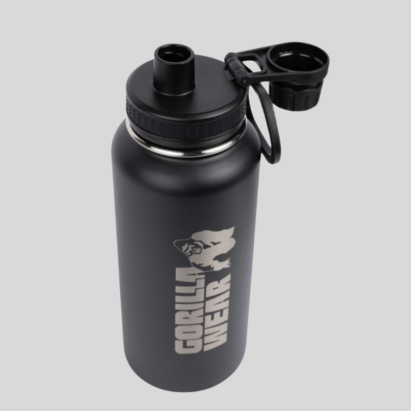 GORILLA WEAR Термос от неръждаема стомана Insulated Stainless Steel Water Bottle 1000ML – Black - GetMorePower.bg