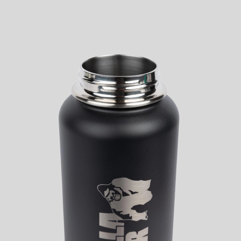 GORILLA WEAR Термос от неръждаема стомана Insulated Stainless Steel Water Bottle 1000ML – Black - GetMorePower.bg