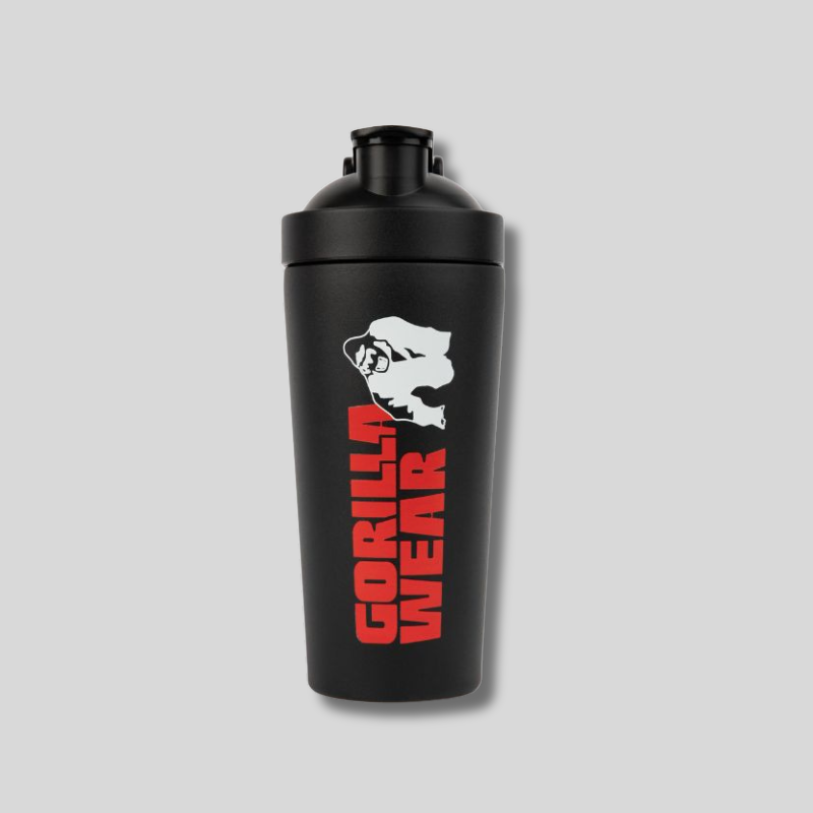 GORILLA WEAR Шейкър от неръждаема стомана Metal Shaker 740ML – Black - GetMorePower.bg