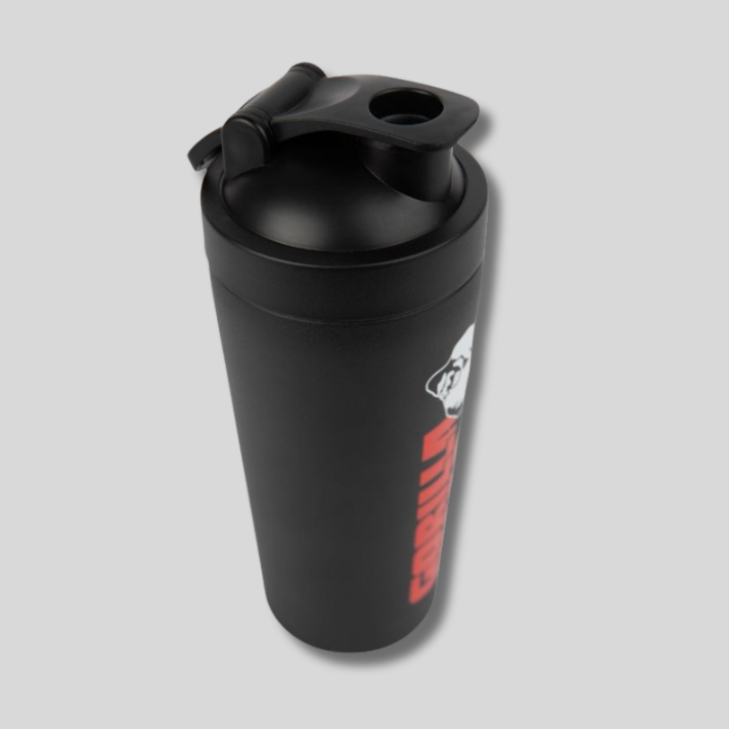 GORILLA WEAR Шейкър от неръждаема стомана Metal Shaker 740ML – Black - GetMorePower.bg