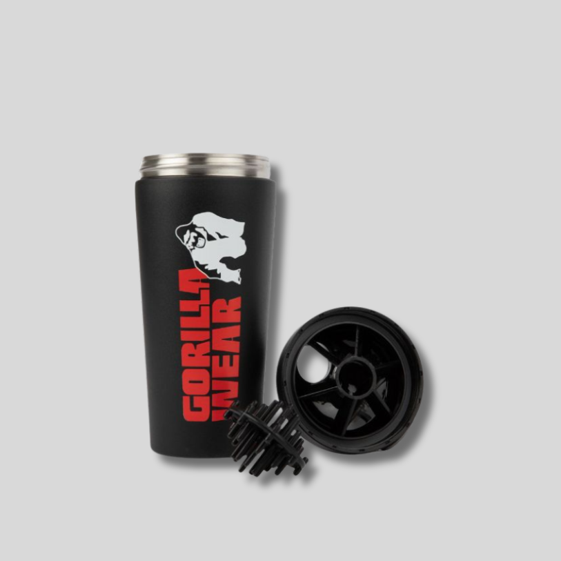 GORILLA WEAR Шейкър от неръждаема стомана Metal Shaker 740ML – Black - GetMorePower.bg